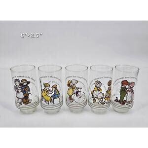 Holly Hobbie “Happy Talk” Coca-Cola Limited Edition Glasses – Set of 5